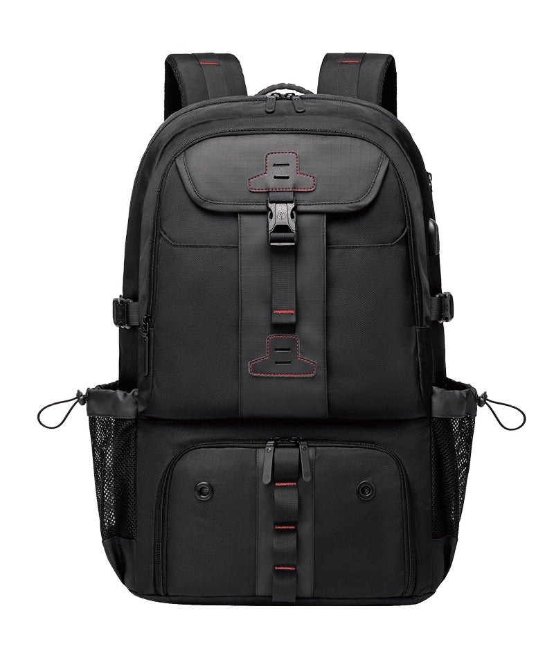 جولدن وولف GB00459 حقيبة ظهر كمبيوتر محمول مضادة للماء مع منفذ يو اس بي 17"- لون اسود — جولدين وولف - Image 1